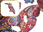 KIK KX5371 Dřevěné puzzle kohout A3 83 prvků