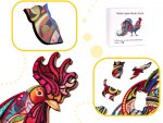 KIK KX5371 Dřevěné puzzle kohout A3 83 prvků