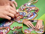 KIK KX5371 Dřevěné puzzle kohout A3 83 prvků