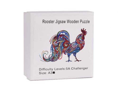 KIK KX5371 Dřevěné puzzle kohout A3 83 prvků