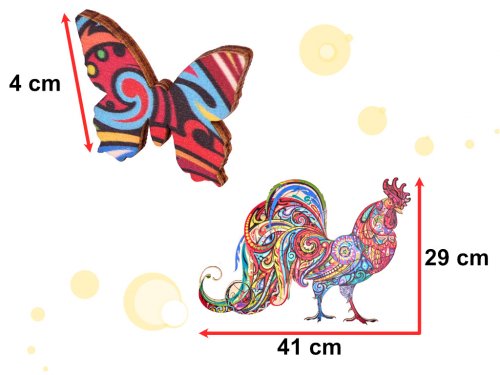 KIK KX5371 Dřevěné puzzle kohout A3 83 prvků