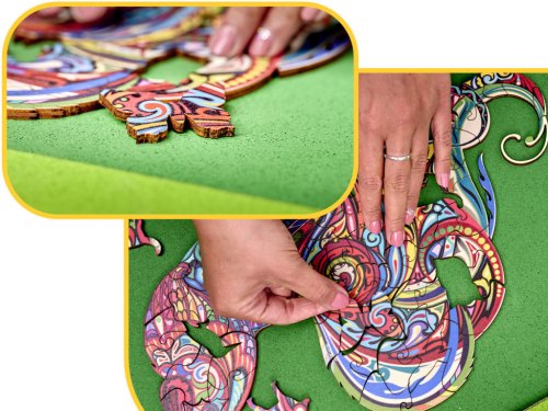 KIK KX5371 Dřevěné puzzle kohout A3 83 prvků