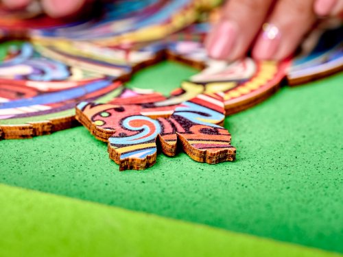 KIK KX5371 Dřevěné puzzle kohout A3 83 prvků