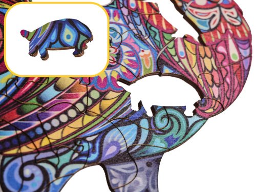 KIK KX5371 Dřevěné puzzle kohout A3 83 prvků