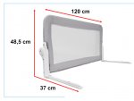 KIK KX5319 Ochranná zábrana na postel 120cm šedá
