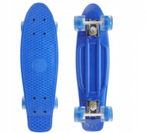 KIK Pennyboard se svítícími LED koly 56 x 15 cm modrý