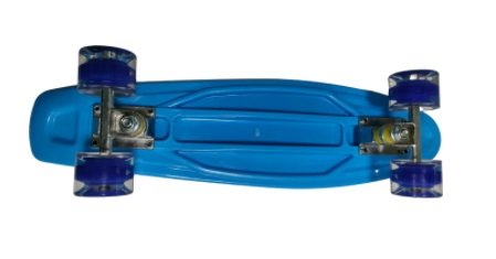 KIK Pennyboard se svítícími LED koly 56 x 15 cm modrý