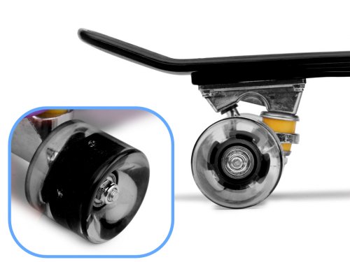 KIK Pennyboard se svítícími LED koly 56 x 15 cm černý