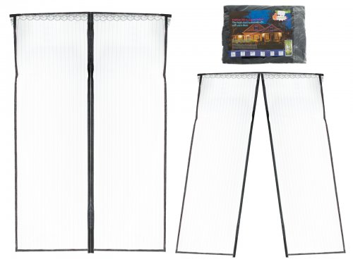 KIK KX6127 Moskytiéra do dveří s magnety 100 x 210cm černá