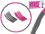 KIK KX5911 Masážní obruč Hula hoop 85 cm růžovo šedá
