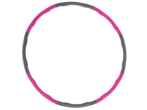 KIK KX5911 Masážní obruč Hula hoop 85 cm růžovo šedá