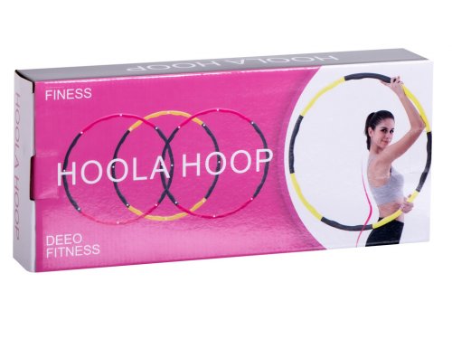 KIK KX5911 Masážní obruč Hula hoop 85 cm růžovo šedá