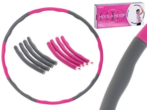 KIK KX5911 Masážní obruč Hula hoop 85 cm růžovo šedá
