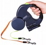 Nuxie XT1931 Samonavíjacie dvojité vodítko 2x3m, 25 Kg čierne