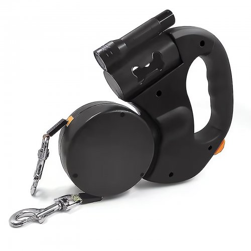 Nuxie XT1931 Samonavíjacie dvojité vodítko 2x3m, 25 Kg čierne