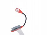 Verk 01682 Praktická LED lampička s klipom červená