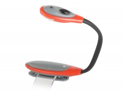 Verk 01682 Praktická LED lampička s klipom červená