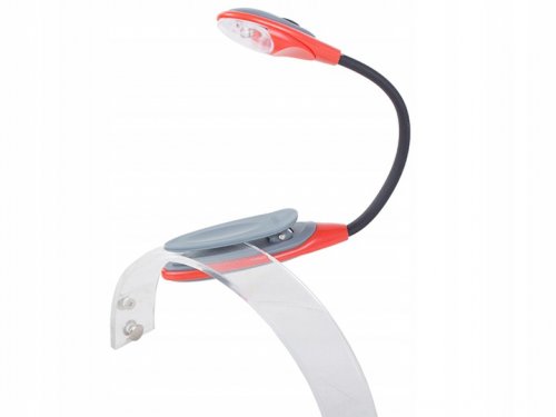 Verk 01682 Praktická LED lampička s klipem červená