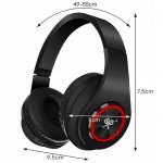 Dunmoon 19058 Herné slúchadlá s mikrofónom B39 Bluetooth 5.0 čierne