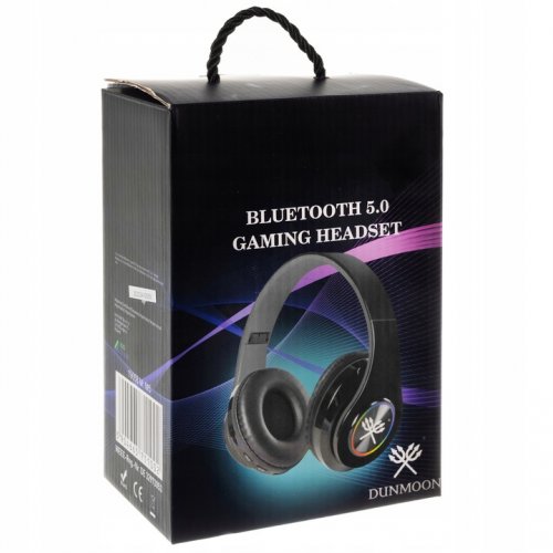 Dunmoon 19058 Herné slúchadlá s mikrofónom B39 Bluetooth 5.0 čierne