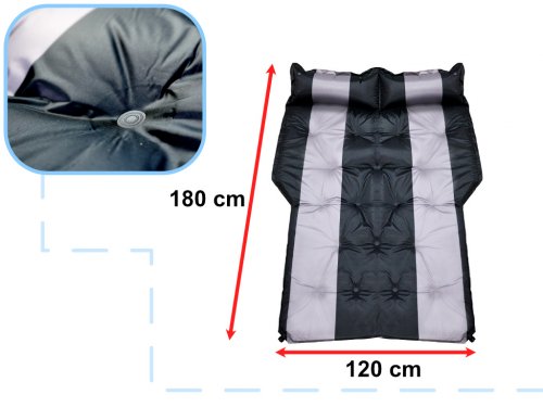KIK KX5300 Nafukovací matrac do auta 180 x 120 cm čierna