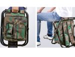 Verk 01673 Kempingová skladacia stolička s batohom, termou taškou 3 v 1 maskáč