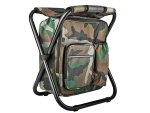 Verk 01673 Kempingová skladacia stolička s batohom, termou taškou 3 v 1 maskáč