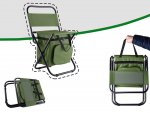 Verk 01681 Kempingová skládací židle s termo brašnou zelená