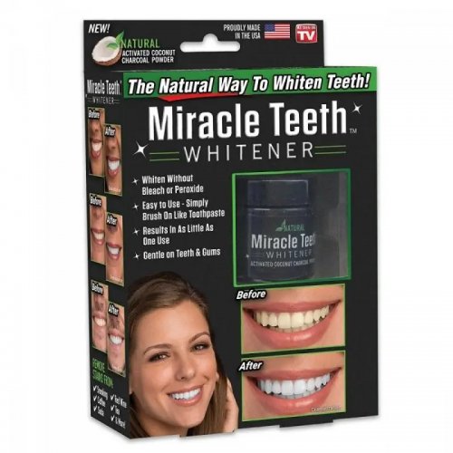 Effly Prírodné uhlie na bielenie zubov – Miracle Teeth