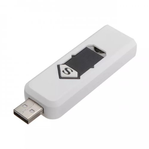 Effly Elektronický USB zapalovač - bílý
