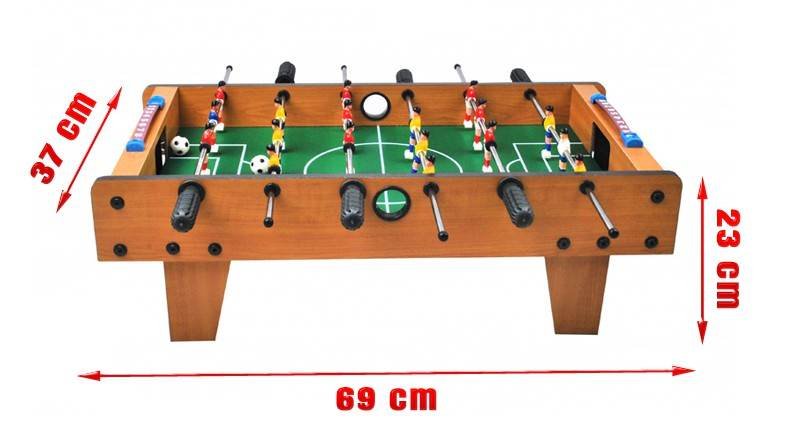 MAX Mini stolný futbal futbalček s nožičkami 70 x 37 x 25 cm svetlý
