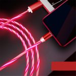 APT KK21W Magnetický kábel 3v1 LED červený
