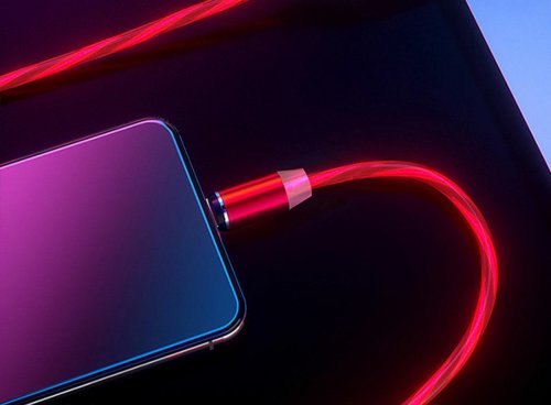 APT KK21W Magnetický kábel 3v1 LED červený