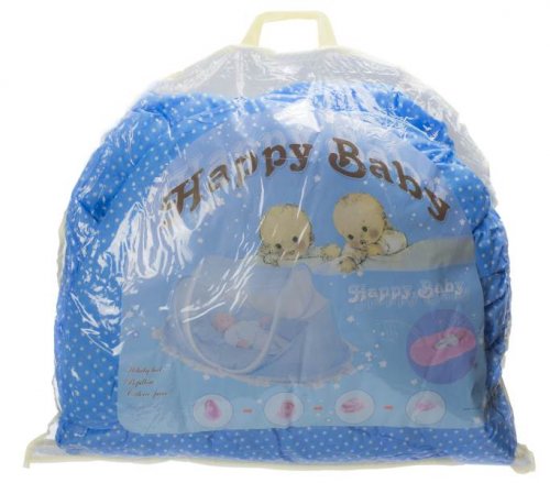 KIK Cestovní postýlka Happy Baby - modrá