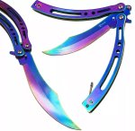 Foxter 1876 Nůž motýlek Butterfly Neon