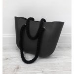 eCa T2CZ Gumová kabelka shopper bag Jelly čierna