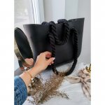 eCa T2CZ Gumová kabelka shopper bag Jelly čierna