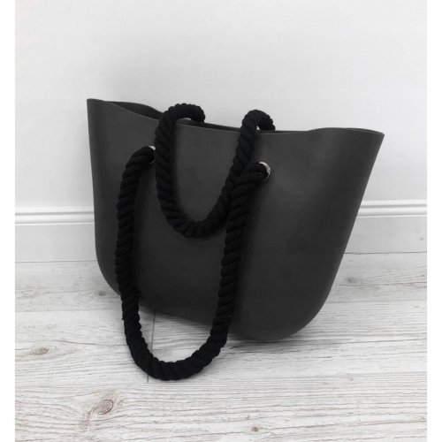 eCa T2CZ Gumová kabelka shopper bag Jelly čierna