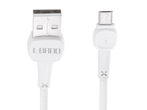 KIK KX5327 Synchronizačný a nabíjací kábel Micro USB 1M biely