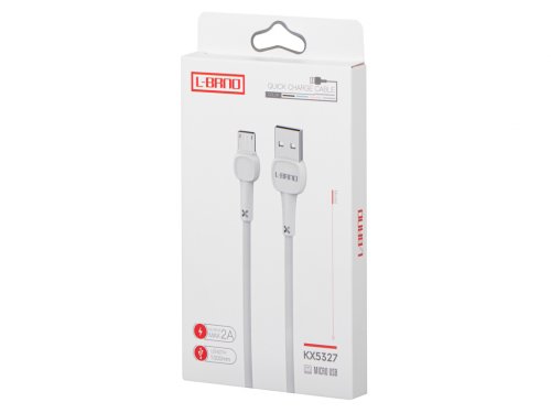 KIK KX5327 Synchronizačný a nabíjací kábel Micro USB 1M biely