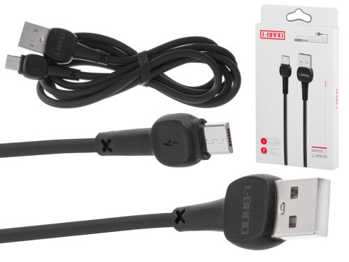 KIK KX5327 Synchronizačný a nabíjací kábel Micro USB 1M čierny