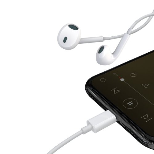 KIK KX5322 Slúchadlá s konektorom Lightning pre Apple biele