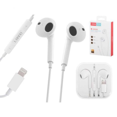 KIK KX5322 Slúchadlá s konektorom Lightning pre Apple biele