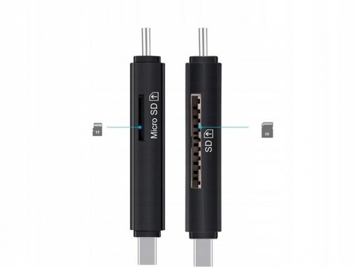 Verk 06258 Čtečka karet OTG 5 v 1, TF/SD, USB, Micro USB, USB-C