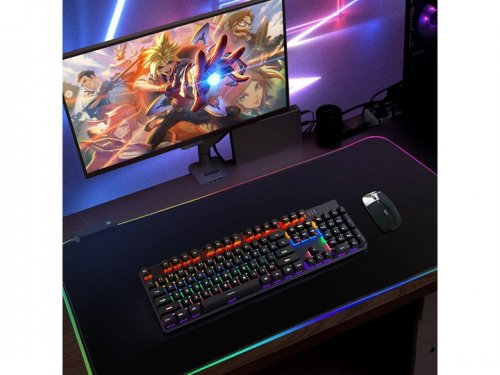 Verk 06246 Herná podložka pod myš podsvietená XXL 80 x 30 cm