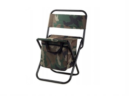 Verk 01234 Kempingová skládací židle s brašnou 2 v 1 maskáč