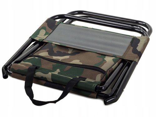 Verk 01234 Kempingová skládací židle s brašnou 2 v 1 maskáč