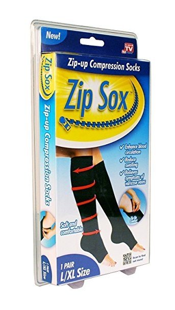 Effly Kompresné pančuchy Zip Sox L/XL - čierne