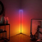 APT ZD81 Rohová LED stojaca lampa RGB-W 20W 140cm čierna