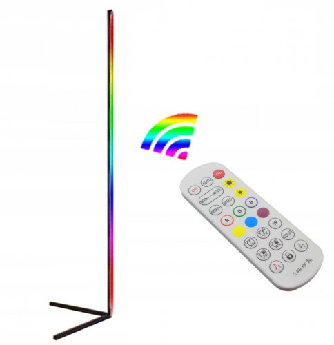 APT ZD81 Rohová LED stojaca lampa RGB-W 20W 140cm čierna